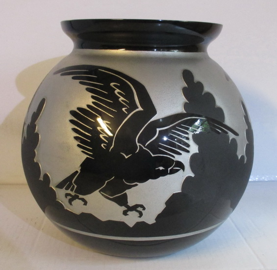 artver glass vase Boom with eagles