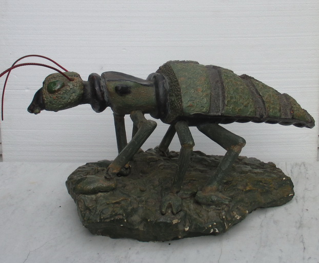 antique ceramic botanical anatomical model beetle