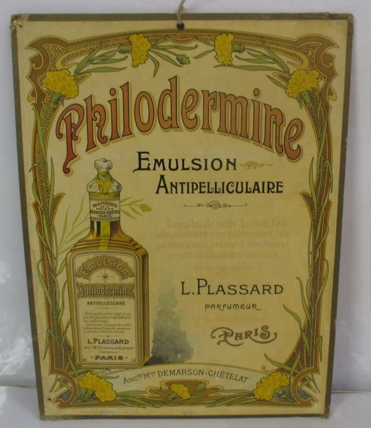 antique advertising art nouveau Philodermine