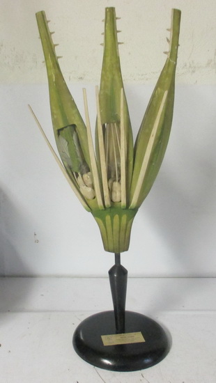 antique botanical model of rye